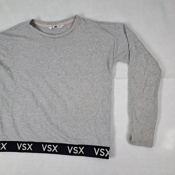 Victoria’s Secret Sport VSX Sweater Shirt Womens Medium Gray Longsleeve - Picture 2 of 11